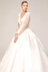Angela Saten Dantel Prenses Model Gelinlik - Mediha Cambaz Bridal