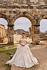 Aphrodite Madonna Yaka Otrişli Prenses Gelinlik