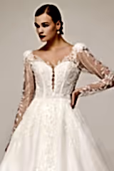Catherine Dantel Dekolteli A Kesim Gelinlik - Mediha Cambaz Bridal