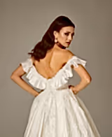 New ZB Saten M-Kalp Yaka Prenses Model Gelinlik - Mediha Cambaz Bridal