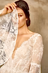 Paris Dantel Trompet Kol A Kesim Gelinlik - Mediha Cambaz Bridal