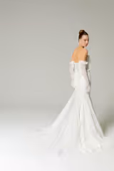 Swann Fransız Dantel Korsajlı İki Parça Balık Gelinlik - Mediha Cambaz Bridal