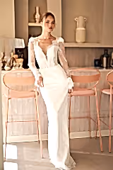 Tamara Fransız Dantelli İki Parça Balık Gelinlik - Mediha Cambaz Bridal